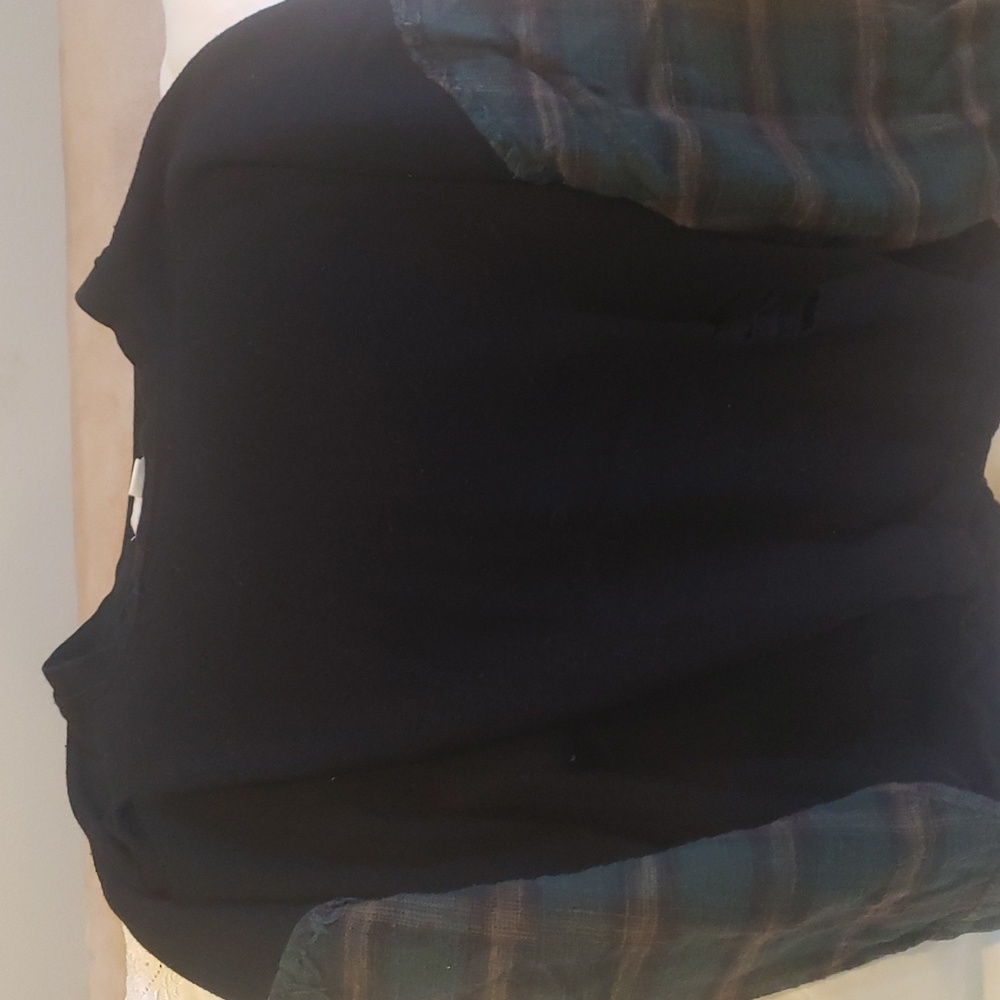 Vintage Havana medium black and plaid sweatshirt